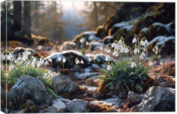 Snowdrops Canvas Print by Picture Wizard