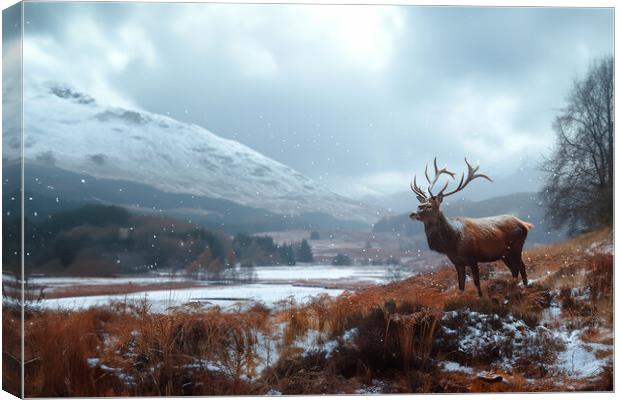 Majestic Red Stag Canvas Print by Picture Wizard