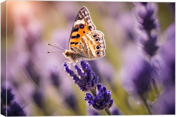 Lavender Butterfly Canvas Print by Picture Wizard