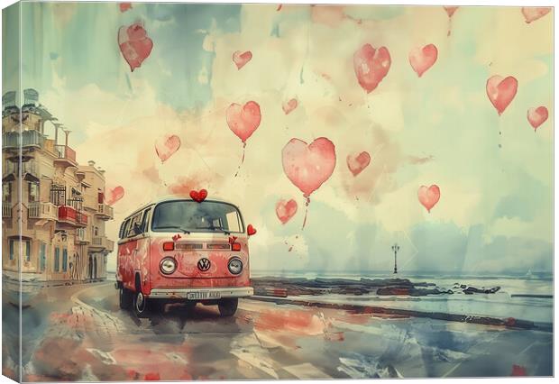 VW Camper Love Canvas Print by Picture Wizard