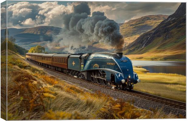The Mallard Steam Train Canvas Print by Picture Wizard
