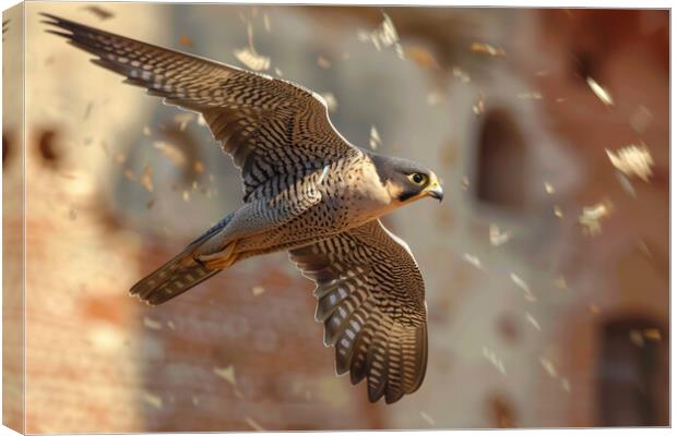 peregrine falcon Canvas Print by Picture Wizard