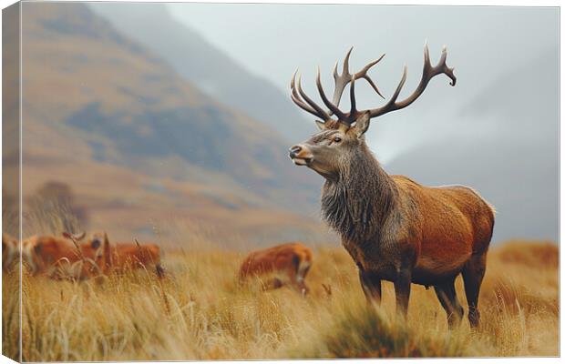 Red Deer Stag Canvas Print by Picture Wizard