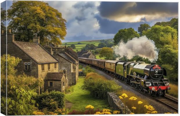 steam train yorkshire dales Canvas Print by Picture Wizard