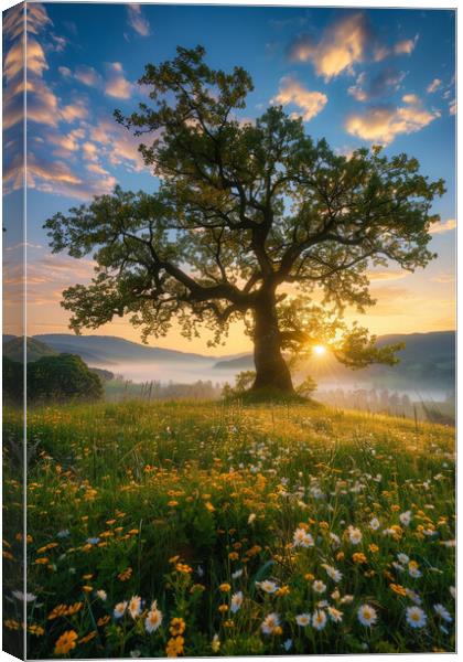Oak Tree Canvas Print by Picture Wizard