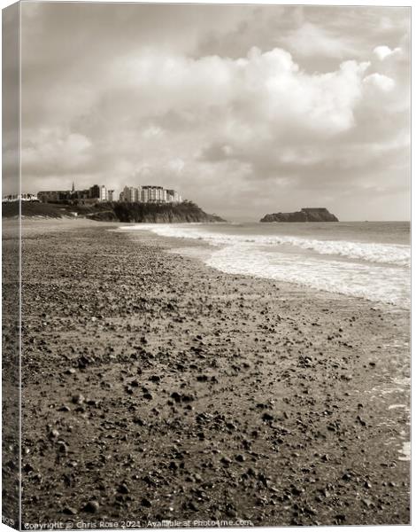 Tenby South Beach in spring Canvas Print by Chris Rose