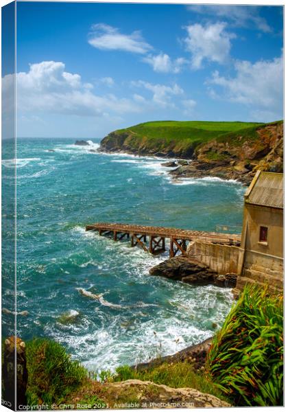 The old lifeboat station at Lizard Point Canvas Print by Chris Rose