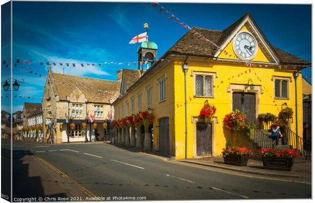 Tetbury, Market House Canvas Print by Chris Rose