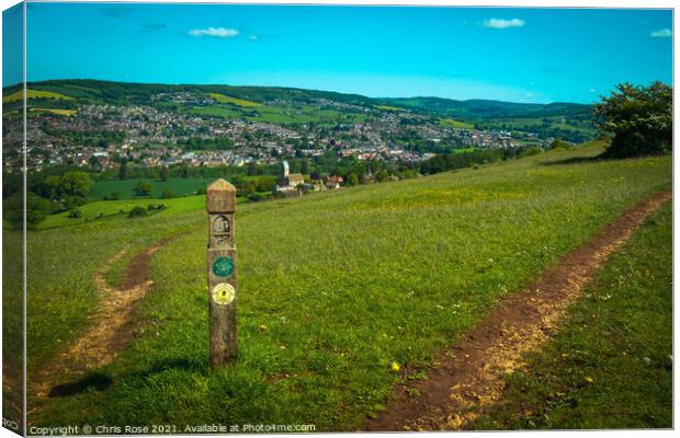 Selsley Common view Canvas Print by Chris Rose