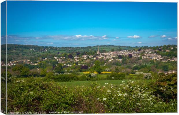 Painswick in the Cotwolds countryside Canvas Print by Chris Rose