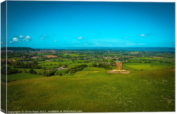 Coaley Peak Picnic Site and Viewpoint. Canvas Print by Chris Rose