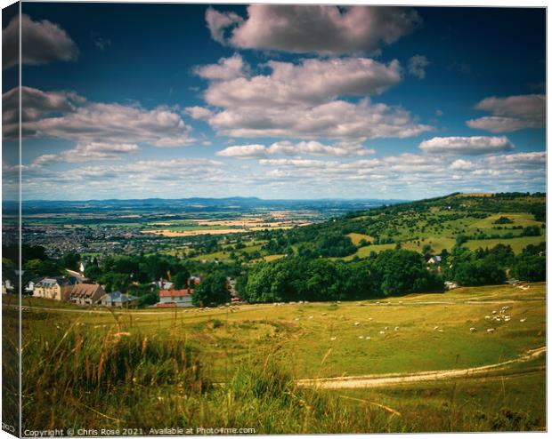 Cleeve Cloud view Canvas Print by Chris Rose