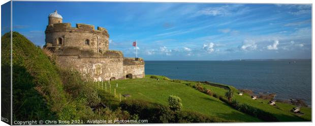 Cornwall, St Mawes Castle Canvas Print by Chris Rose