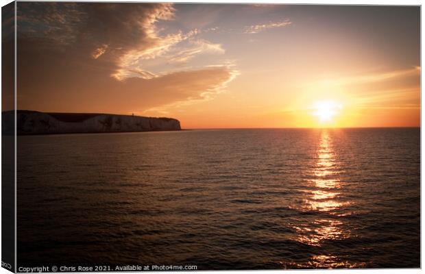 Channel ferry sunrise Canvas Print by Chris Rose