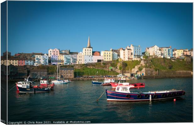 Tenby harbour Canvas Print by Chris Rose