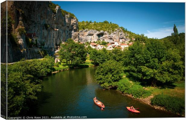 The Cele Valley, kayaks Canvas Print by Chris Rose