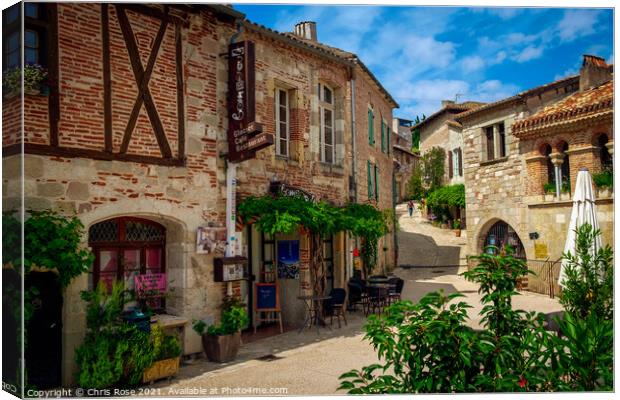 Travel destination Penne d'Agenais Canvas Print by Chris Rose