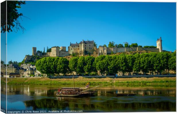  The chateau at Chinon Canvas Print by Chris Rose