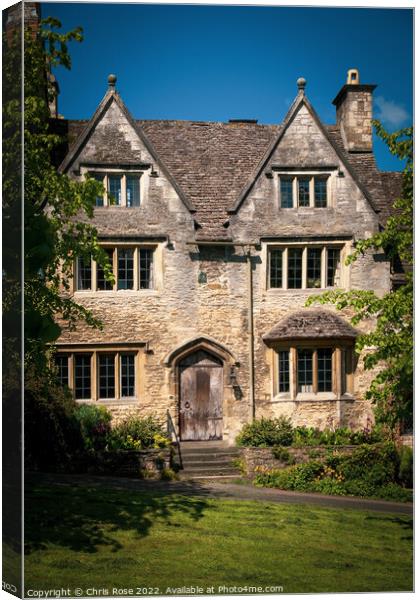 Typical Cotswolds architecture in Burford Canvas Print by Chris Rose