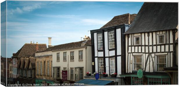 Cotswolds architectural diversity in Burford Canvas Print by Chris Rose
