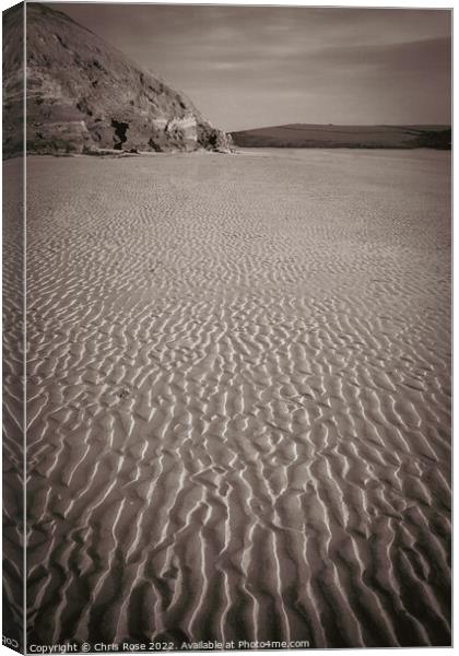 Sand ripples Canvas Print by Chris Rose
