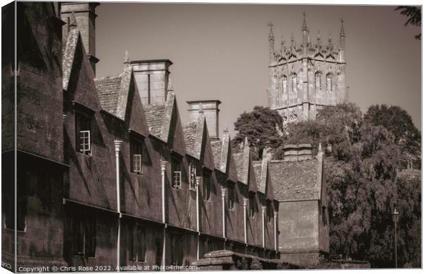 Chipping Campden almshouses, Cotswolds Canvas Print by Chris Rose
