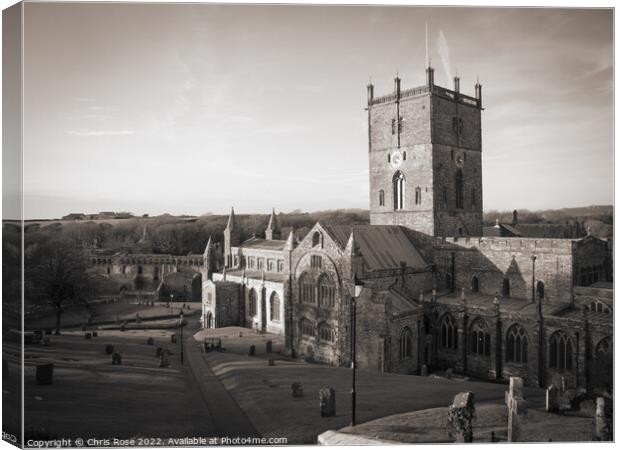 St Davids Cathedral Canvas Print by Chris Rose