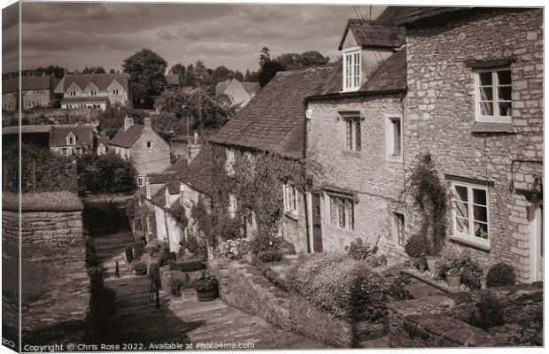 Tetbury, The Chipping Steps Canvas Print by Chris Rose