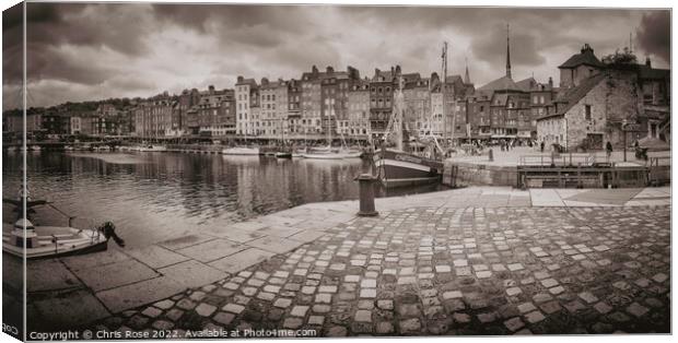 Honfleur harbour Canvas Print by Chris Rose