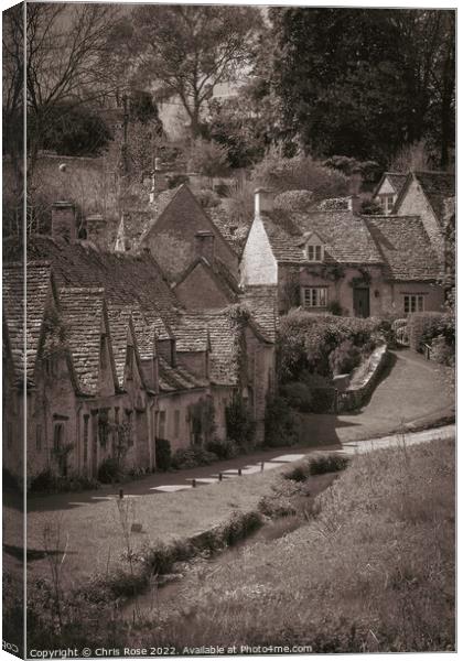 Arlington Row, Bibury Canvas Print by Chris Rose