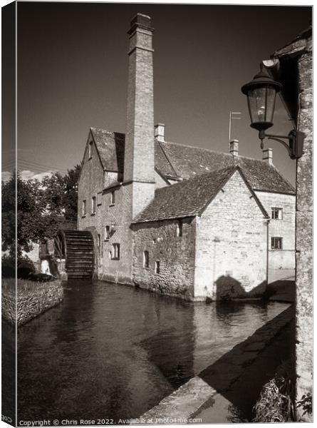 Lower Slaughter mill Canvas Print by Chris Rose
