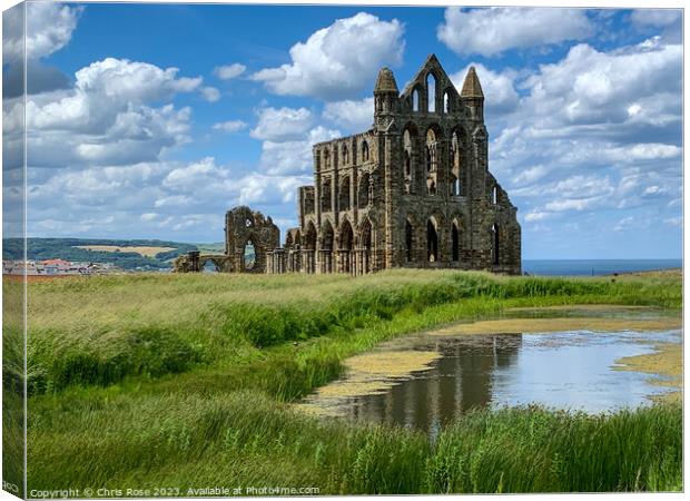 Whitby Abbey Canvas Print by Chris Rose