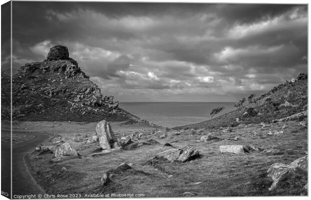 Valley of Rocks Canvas Print by Chris Rose