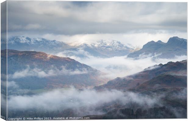Langdale crossing Canvas Print by Mike Phillips