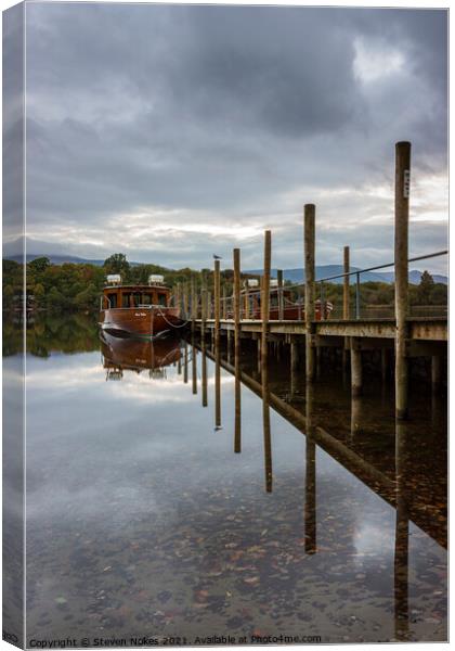 Serenity on Derwent Water Canvas Print by Steven Nokes