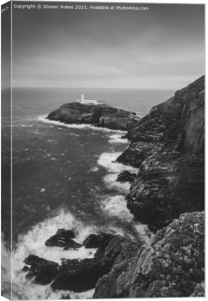 Majestic South Stack Lighthouse Canvas Print by Steven Nokes