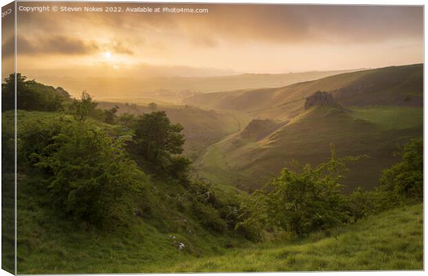 The Haunting Beauty of Cressbrook Dale Canvas Print by Steven Nokes