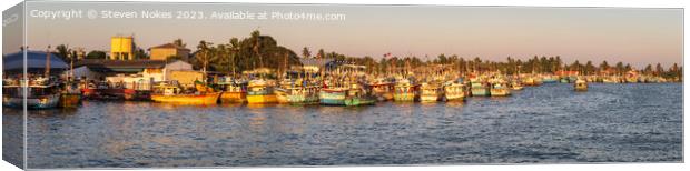 Negombo Fishing Port, Sri Lanka Canvas Print by Steven Nokes