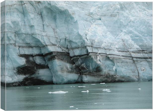 Glacier Layers  Canvas Print by Angela Martin