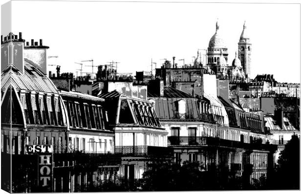 Paris Rooftops Canvas Print by Phil Robinson