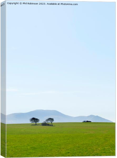 Lake District trees and tractor Canvas Print by Phil Robinson