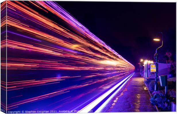 Steam Illuminations at The Watercress Line - Long Exposure Canvas Print by Stephen Coughlan