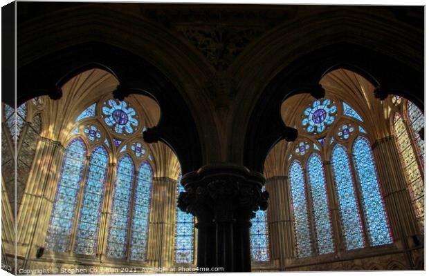 The Chapter House, Salisbury Cathedral Canvas Print by Stephen Coughlan