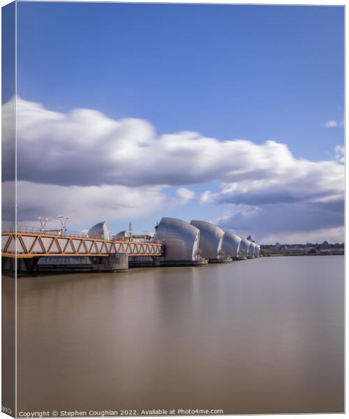The Thames Barrier, London Canvas Print by Stephen Coughlan