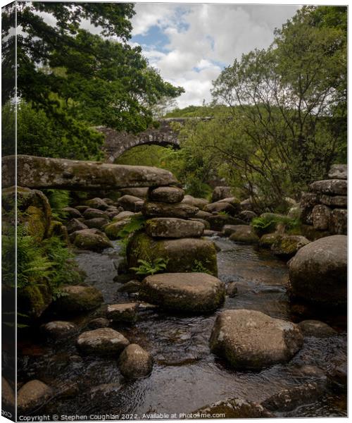 Dartmeet, Dartmoor Canvas Print by Stephen Coughlan