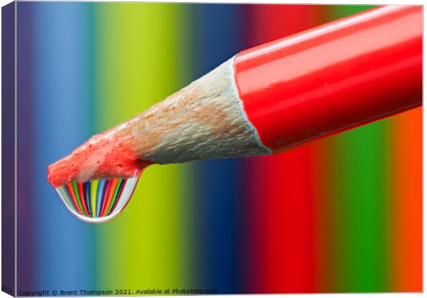 Rainbow coloured pencils Canvas Print by Brent Thompson