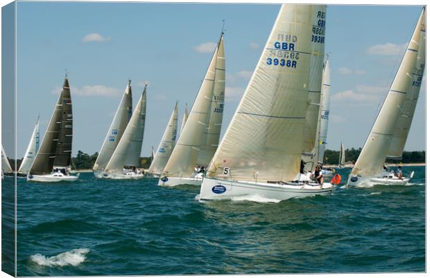 The Yacht Race Canvas Print by Gerry Walden LRPS