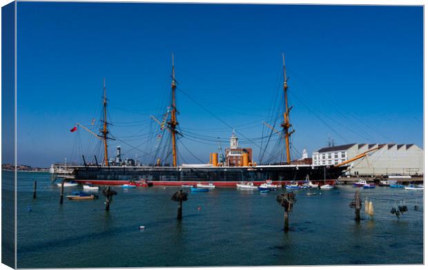 HMS Warrior Canvas Print by Gerry Walden LRPS