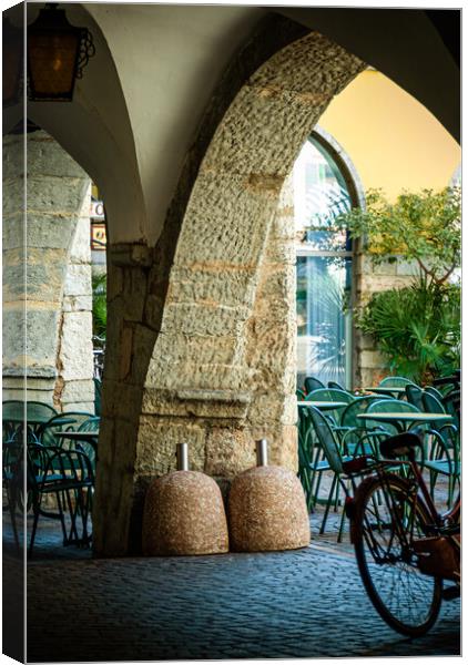 Arches, Riva del Garda. Canvas Print by Gerry Walden LRPS