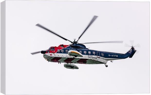 Air Sea Rescue helicopter Canvas Print by Gerry Walden LRPS
